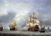 willem van de velde  the younger The Taking of the English Flagship the Royal Prince oil painting on canvas